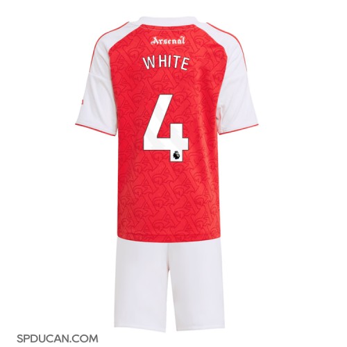 Dječji Nogometni Dres Arsenal Ben White #4 Domaci 2025-26 Kratak Rukav (+ Kratke hlače)